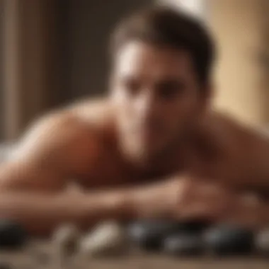 Therapeutic Hot Stone Massage Experience A man enjoying a hot stone massage
