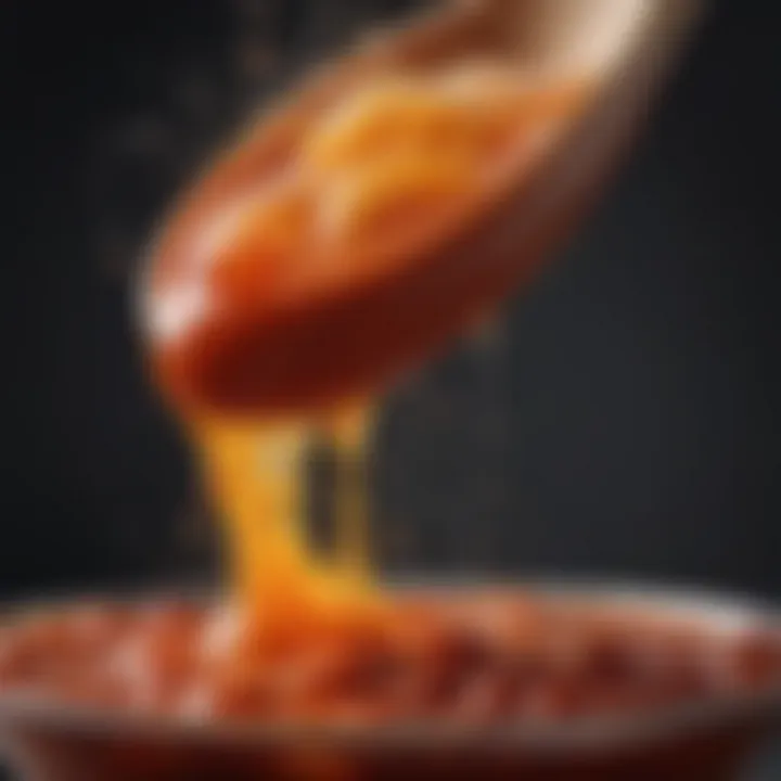 Abstract representation of flavor infusion in sauce