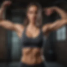 Athletic female executing calisthenics exercise