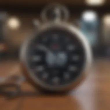 Time Management for Effective Cardio Workouts Close-up of a stopwatch showing a countdown during a cardio session