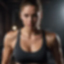 A person in intense workout with a sweat shaper