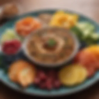 A colorful array of macro-balanced foods arranged artfully on a plate.