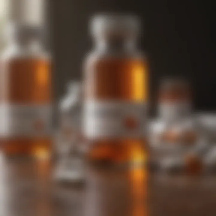 Pill bottles representing different sleep medications