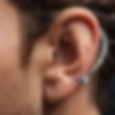 Professional tools used by an audiologist for ear cleaning.