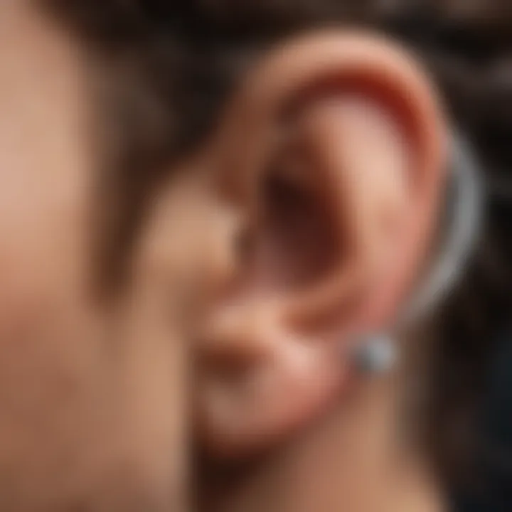 Professional tools used by an audiologist for ear cleaning.