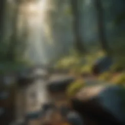 A serene landscape showcasing tranquility and nature