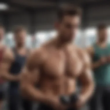 Group of diverse individuals working out together in a gym