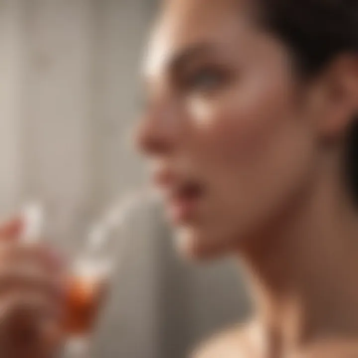 Illustration of proper hydration for digestive health