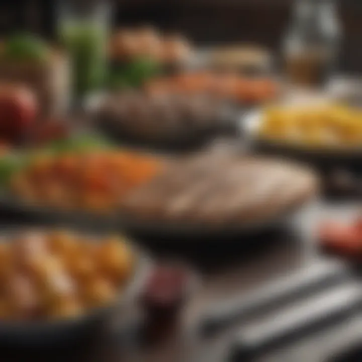 Colorful array of foods representing balanced nutrition