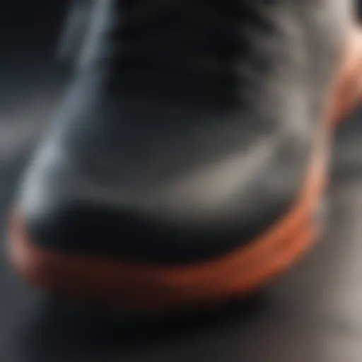 Close-up of Nike training shoe sole designed for stability