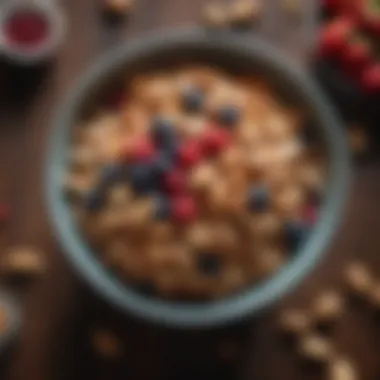 Healthy snack bowl with nuts and berries