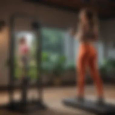 User engaging with the NordicTrack Mirror during a workout session