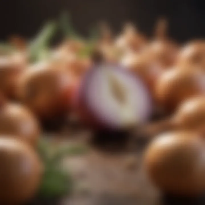 Illustration showing a digestive system with onions entering the stomach