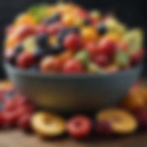 A bowl of colorful mixed fruits