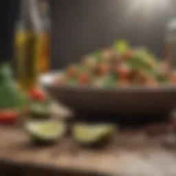 Fresh ingredients for weight loss meal