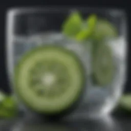 Refreshing cucumber and mint infused water