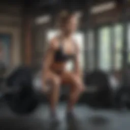 Beginner lifting weights in a gym setting
