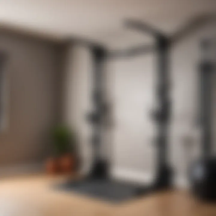 Optimized workout space with Rogue Folding Wall Mount Rack