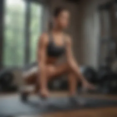 Home gym setup with creative workout routines displayed