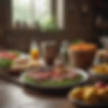 A colorful assortment of whole foods representing a balanced diet