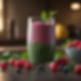 A refreshing protein smoothie with berries and greens