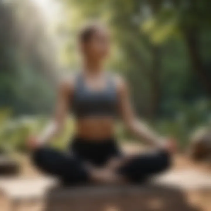 Woman practicing yoga in nature