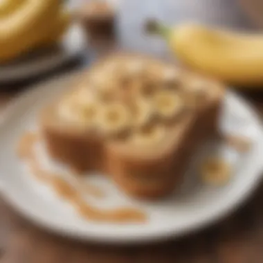 Peanut Butter Toast with Sliced Bananas