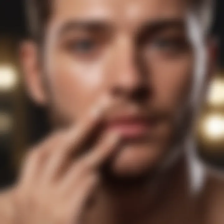Illustration of a person applying soothing cream to relieve itchiness