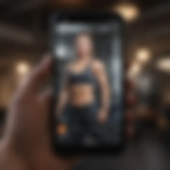 Personalized fitness plan on mobile screen