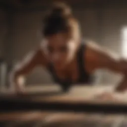 Silhouette of a person doing plank exercise