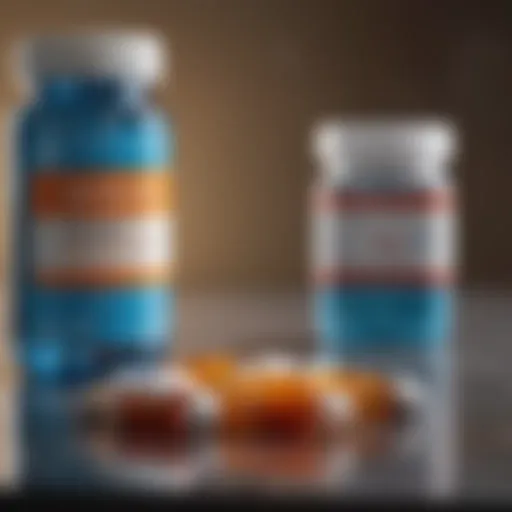 Pill bottles depicting potency medications