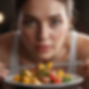 Woman measuring portions with precision