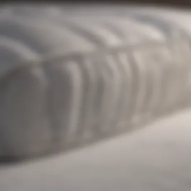 Close-up view of pressure point relief on a firm mattress