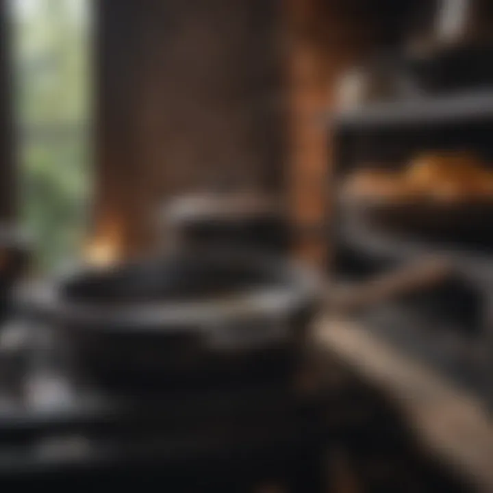 Cast iron cookware stored properly to prevent rust