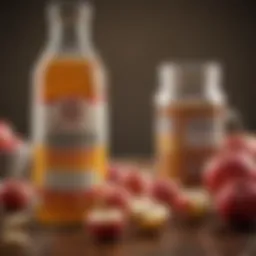 A close-up of a bottle of apple cider vinegar pills