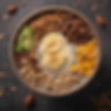 Nutrient-Packed Smoothie Bowl Close-up of a protein-rich smoothie bowl topped with seeds and nuts