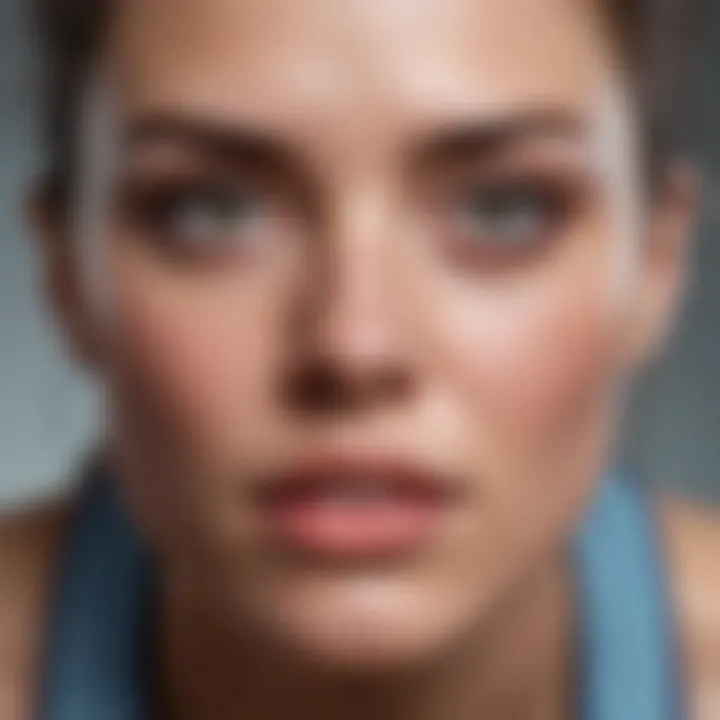 An artistic depiction of the psychological impact of facial expressions