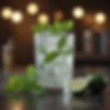 Zesty cucumber mint cooler with ice and herbs