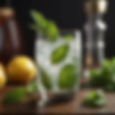 Refreshing mocktail with mint leaves