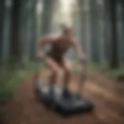 Athlete pushing Rep Fitness Push Sled uphill