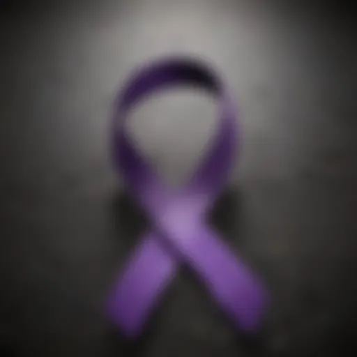 Pancreatic cancer awareness ribbon symbolizing hope and support