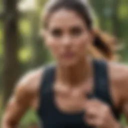 Runner with wireless earbuds