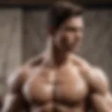 Sculpted abs on a marble statue