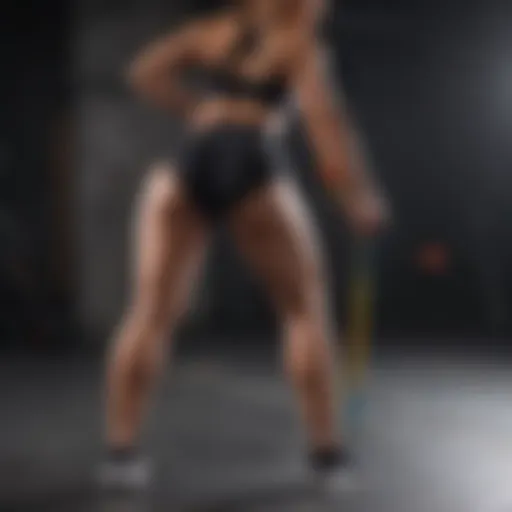 Sculpted booty with resistance band