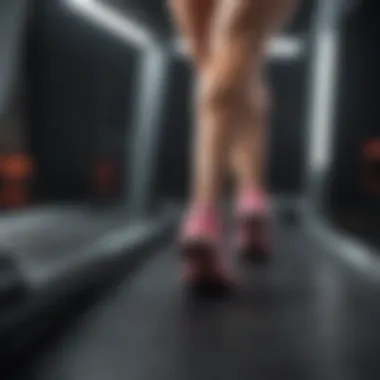 Sculpted legs on the treadmill