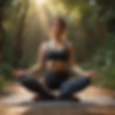 Yoga for Physical and Mental Wellness Serene yoga practitioner in a peaceful setting