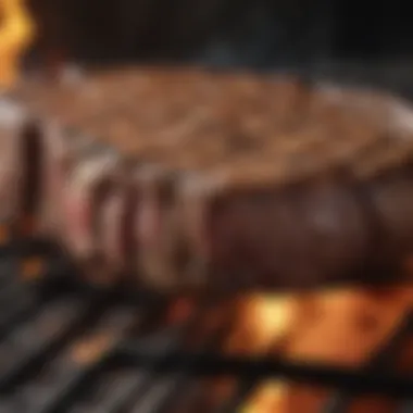 Culinary Precision in Cooking Sizzling steak on a hot grill