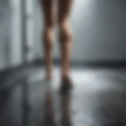 Illustration of a slippery shower floor