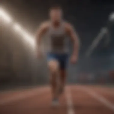 Cardiovascular Fitness for Male Transformation Male Runner Sprinting on Track