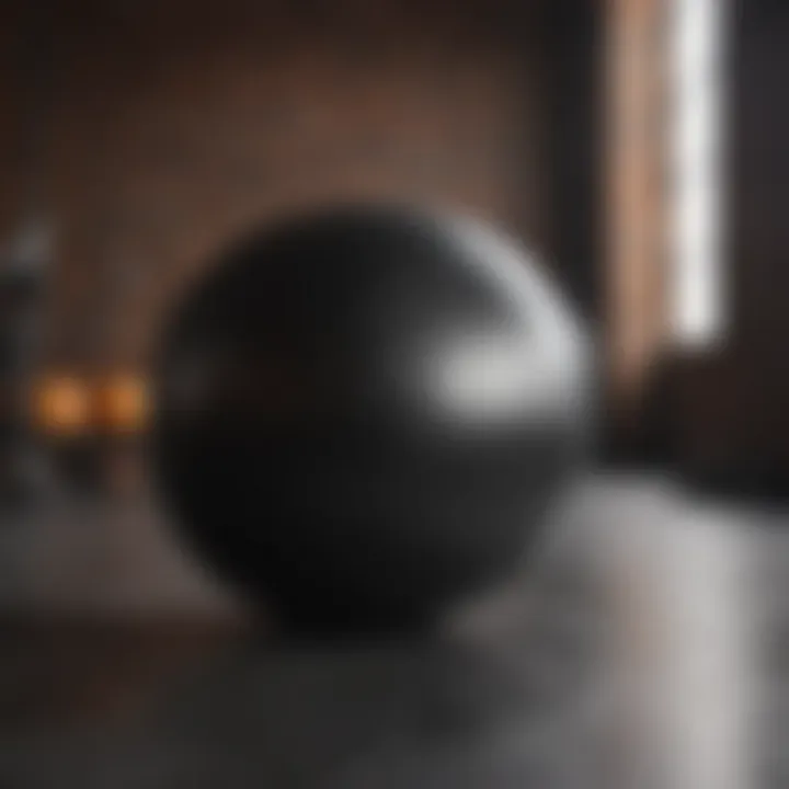 Stability ball used for lower back strengthening